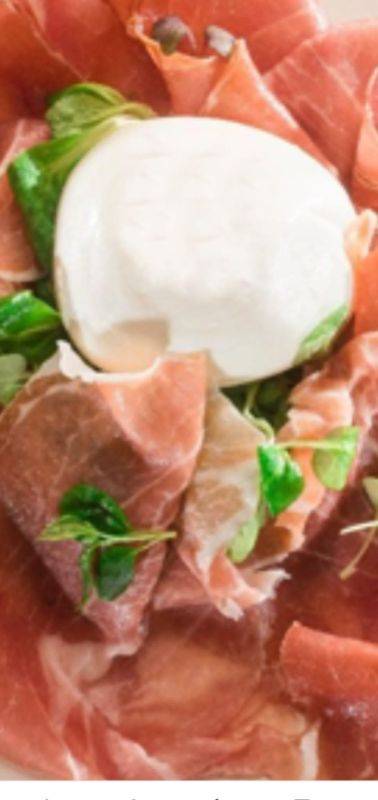 Mozzarella di bufala con crudo San daniele